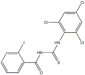 N-(2-iodobenzoyl)-N'-(2,4,6-trichlorophenyl)thiourea Struktur