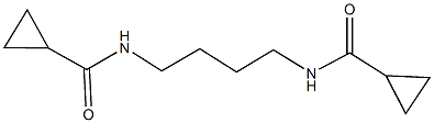 N-{4-[(cyclopropylcarbonyl)amino]butyl}cyclopropanecarboxamide Struktur