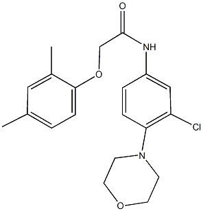 N-[3-chloro-4-(4-morpholinyl)phenyl]-2-(2,4-dimethylphenoxy)acetamide Struktur