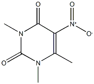 5-(nitro)-1,3,6-trimethylpyrimidine-2,4(1H,3H)-dione Struktur