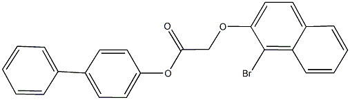 [1,1'-biphenyl]-4-yl [(1-bromo-2-naphthyl)oxy]acetate Struktur