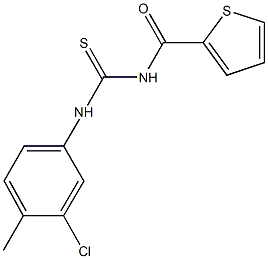 N-(3-chloro-4-methylphenyl)-N'-(2-thienylcarbonyl)thiourea Struktur