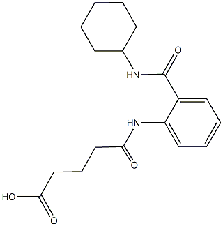 5-{2-[(cyclohexylamino)carbonyl]anilino}-5-oxopentanoic acid Struktur