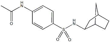 N-{4-[(bicyclo[2.2.1]hept-2-ylamino)sulfonyl]phenyl}acetamide Struktur