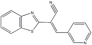 2-(1,3-benzothiazol-2-yl)-3-(3-pyridinyl)acrylonitrile Struktur