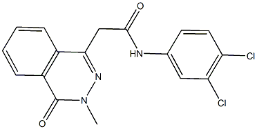 N-(3,4-dichlorophenyl)-2-(3-methyl-4-oxo-3,4-dihydro-1-phthalazinyl)acetamide Struktur