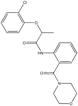 2-(2-chlorophenoxy)-N-[2-(4-morpholinylcarbonyl)phenyl]propanamide Struktur