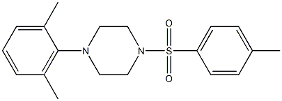 1-(2,6-dimethylphenyl)-4-[(4-methylphenyl)sulfonyl]piperazine Struktur