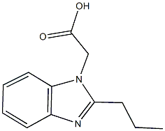 (2-propyl-1H-benzimidazol-1-yl)acetic acid Struktur