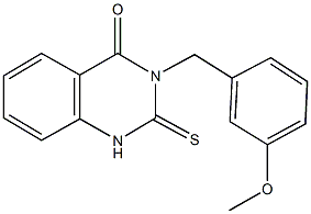 3-(3-methoxybenzyl)-2-thioxo-2,3-dihydro-4(1H)-quinazolinone Struktur