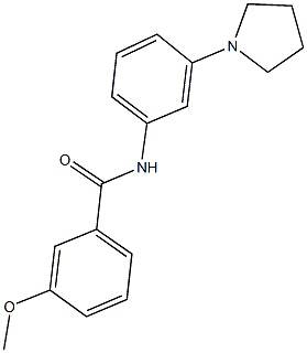 3-methoxy-N-[3-(1-pyrrolidinyl)phenyl]benzamide Struktur