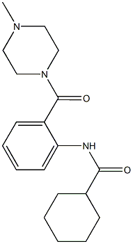 N-{2-[(4-methyl-1-piperazinyl)carbonyl]phenyl}cyclohexanecarboxamide Struktur