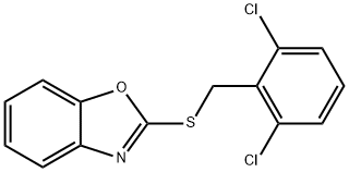 2-[(2,6-dichlorobenzyl)sulfanyl]-1,3-benzoxazole Struktur