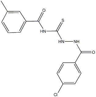 N-{[2-(4-chlorobenzoyl)hydrazino]carbothioyl}-3-methylbenzamide Struktur