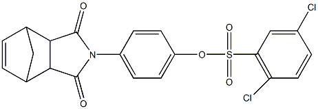 4-(3,5-dioxo-4-azatricyclo[5.2.1.0~2,6~]dec-8-en-4-yl)phenyl 2,5-dichlorobenzenesulfonate Struktur