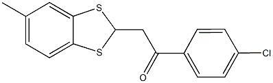 1-(4-chlorophenyl)-2-(5-methyl-1,3-benzodithiol-2-yl)ethanone Struktur