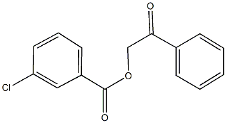 2-oxo-2-phenylethyl 3-chlorobenzoate Struktur