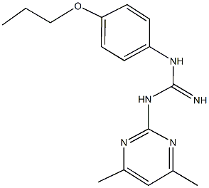 N-(4,6-dimethyl-2-pyrimidinyl)-N'-(4-propoxyphenyl)guanidine Struktur