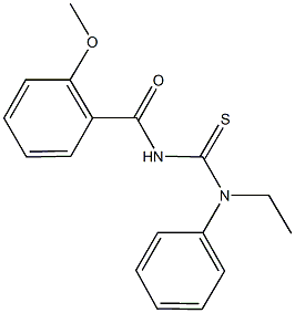 N-ethyl-N'-(2-methoxybenzoyl)-N-phenylthiourea Struktur