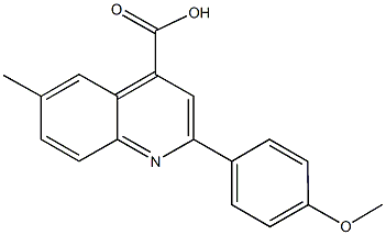 2-(4-methoxyphenyl)-6-methyl-4-quinolinecarboxylic acid Struktur