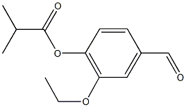 2-ethoxy-4-formylphenyl 2-methylpropanoate Struktur