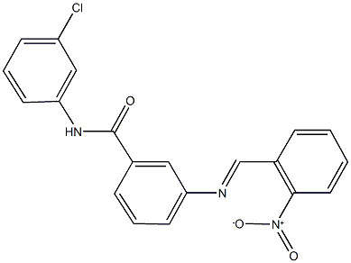 N-(3-chlorophenyl)-3-({2-nitrobenzylidene}amino)benzamide Struktur