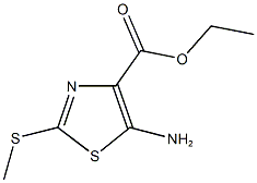 ethyl 5-amino-2-(methylsulfanyl)-1,3-thiazole-4-carboxylate Struktur