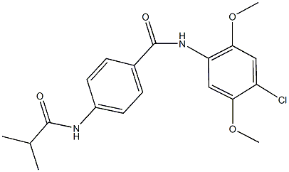 N-(4-chloro-2,5-dimethoxyphenyl)-4-(isobutyrylamino)benzamide Struktur