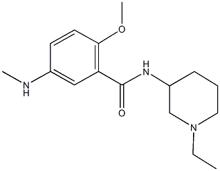 N-(1-ethyl-3-piperidinyl)-2-methoxy-5-(methylamino)benzamide Struktur