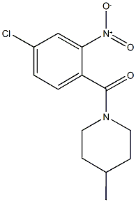 1-{4-chloro-2-nitrobenzoyl}-4-methylpiperidine Struktur