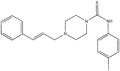 4-cinnamyl-N-(4-methylphenyl)-1-piperazinecarbothioamide Struktur