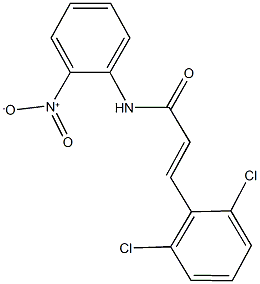 3-(2,6-dichlorophenyl)-N-{2-nitrophenyl}acrylamide Struktur