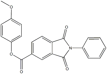 4-methoxyphenyl 1,3-dioxo-2-phenyl-5-isoindolinecarboxylate Struktur