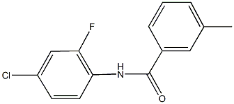 N-(4-chloro-2-fluorophenyl)-3-methylbenzamide Struktur