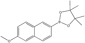 2-(6-methoxy-2-naphthyl)-4,4,5,5-tetramethyl-1,3,2-dioxaborolane Struktur