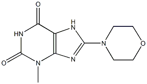 3-methyl-8-(4-morpholinyl)-3,7-dihydro-1H-purine-2,6-dione Struktur