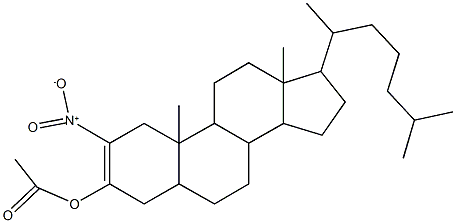 17-(1,5-dimethylhexyl)-2-nitro-10,13-dimethyl-4,5,6,7,8,9,10,11,12,13,14,15,16,17-tetradecahydro-1H-cyclopenta[a]phenanthren-3-yl acetate Struktur