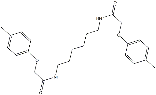 2-(4-methylphenoxy)-N-(6-{[(4-methylphenoxy)acetyl]amino}hexyl)acetamide Struktur