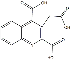 3-(carboxymethyl)-2,4-quinolinedicarboxylic acid Struktur