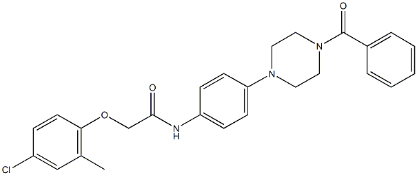 N-[4-(4-benzoyl-1-piperazinyl)phenyl]-2-(4-chloro-2-methylphenoxy)acetamide Struktur