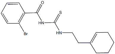 N-(2-bromobenzoyl)-N'-[2-(1-cyclohexen-1-yl)ethyl]thiourea Struktur