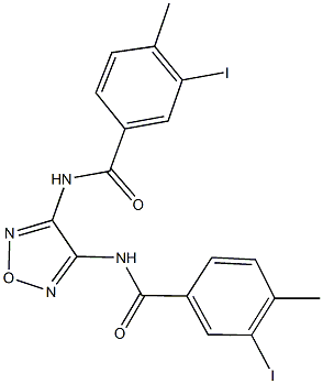 3-iodo-N-{4-[(3-iodo-4-methylbenzoyl)amino]-1,2,5-oxadiazol-3-yl}-4-methylbenzamide Struktur