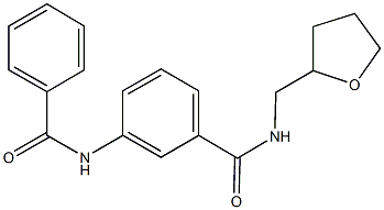 3-(benzoylamino)-N-(tetrahydrofuran-2-ylmethyl)benzamide Struktur