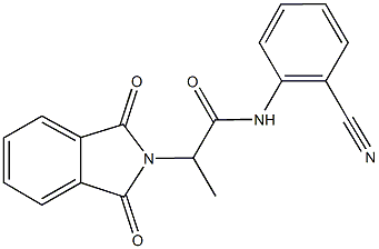 N-(2-cyanophenyl)-2-(1,3-dioxo-1,3-dihydro-2H-isoindol-2-yl)propanamide Struktur