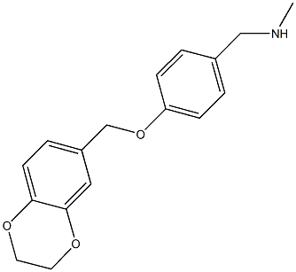 N-[4-(2,3-dihydro-1,4-benzodioxin-6-ylmethoxy)benzyl]-N-methylamine Struktur