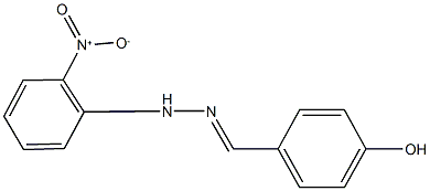 4-hydroxybenzaldehyde {2-nitrophenyl}hydrazone Struktur