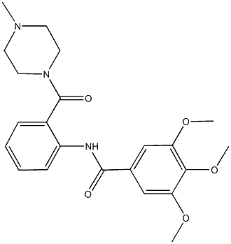 3,4,5-trimethoxy-N-{2-[(4-methyl-1-piperazinyl)carbonyl]phenyl}benzamide Struktur