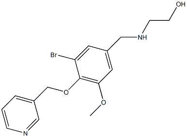 2-{[3-bromo-5-methoxy-4-(3-pyridinylmethoxy)benzyl]amino}ethanol Struktur