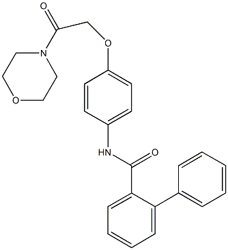 N-{4-[2-(4-morpholinyl)-2-oxoethoxy]phenyl}[1,1'-biphenyl]-2-carboxamide Struktur