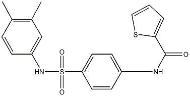 N-{4-[(3,4-dimethylanilino)sulfonyl]phenyl}-2-thiophenecarboxamide Struktur